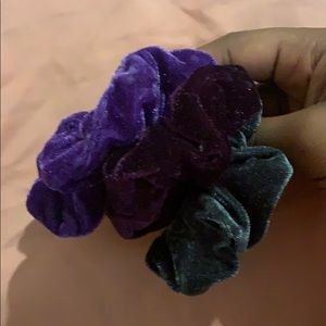 a 3 bundle of silk fashion scrunch ups